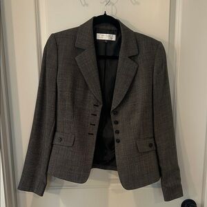 Tahari Black and White Patterned Blazer